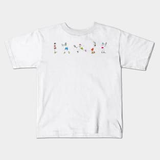 Tennis stick figures Kids T-Shirt